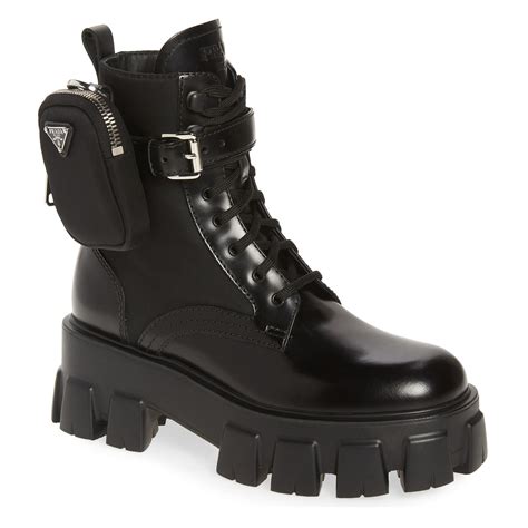 prada military boots 2019|Prada combat boots with pouches.